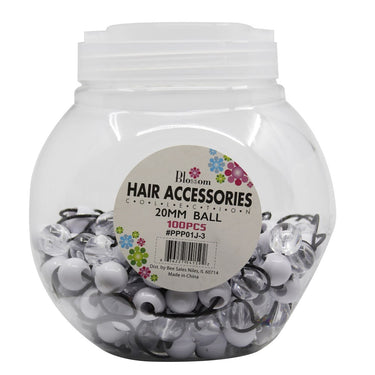 MAGIC COLLECTION 20 mm Ball Ponytailers 100pcs in Jar sareya beauty supply store in calgary